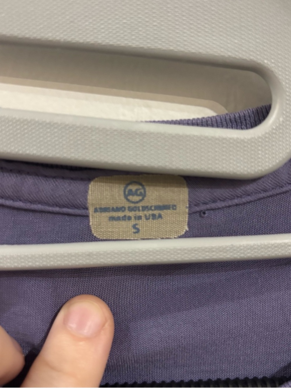 Adriano Goldschmied Purple Crewneck Short Sleeve Tee - Picture 3 of 5
